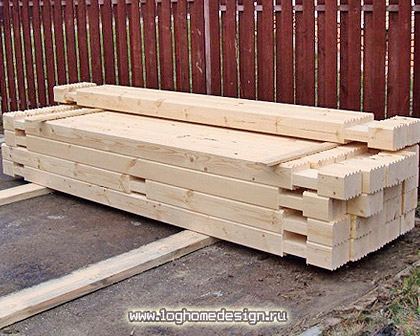 Laminated Squared Logs for Log Homes