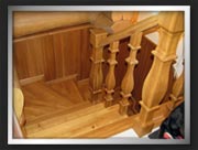 stair treads, handrail and balusters